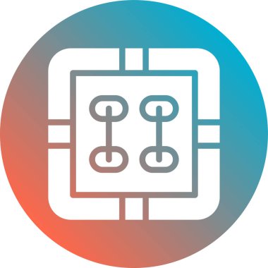 CPU düz vektör simgesi