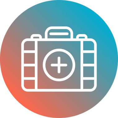 İlk yardım çantası simgesi, vektör tasarımı