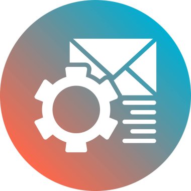 E- posta Vektörü Glyph Simgesi Tasarımı