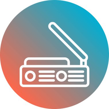 Radyo simgesinin vektör illüstrasyonu