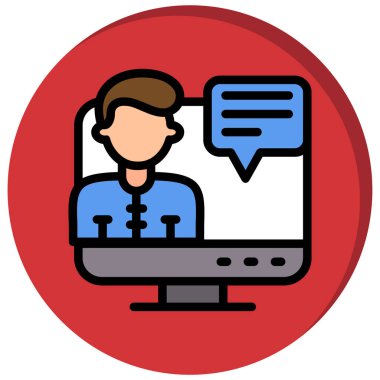 Müşteri hizmeti simgesi, vektör illüstrasyonu