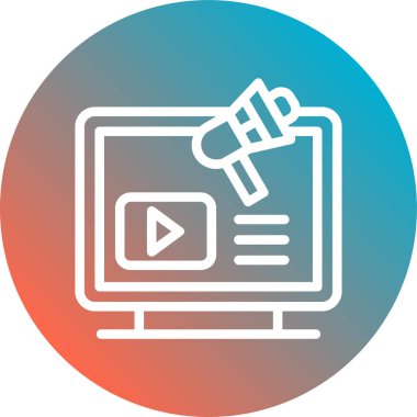 video simgesi vektör illüstrasyonu