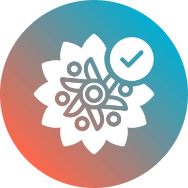 Çiçek. Web simgesi basit illüstrasyon