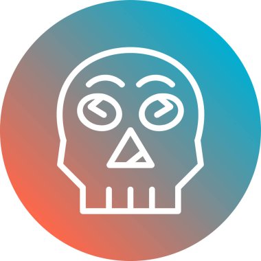 kafatası simgesi trend düz izole arkaplan