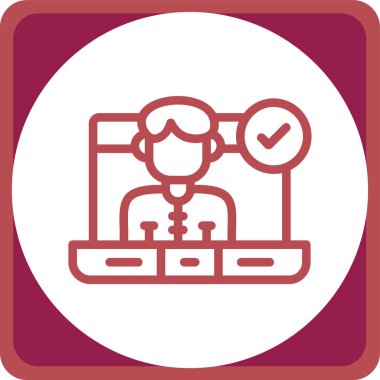 Bir insan simgesinin vektör illüstrasyonu