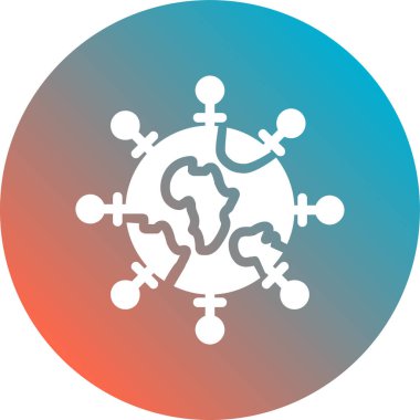 modern simge vektör illüstrasyonu, küresel konsept