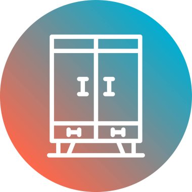 Kitaplık. Web simgesi basit illüstrasyon