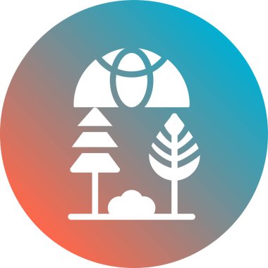 Ağaç simgesinin vektör illüstrasyonu