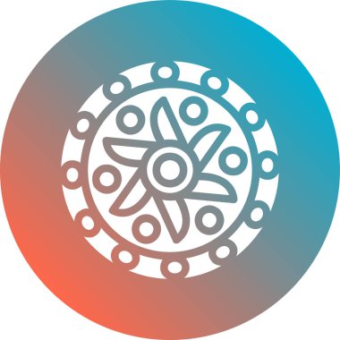 Bir çiçek simgesinin vektör illüstrasyonu