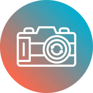 Kamera. Web simgesi basit illüstrasyon