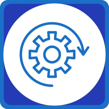 Vites düz kobalt ve gri renkler yuvarlak düğmesi