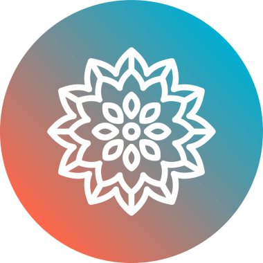 Çiçek simgesinin vektör illüstrasyonu