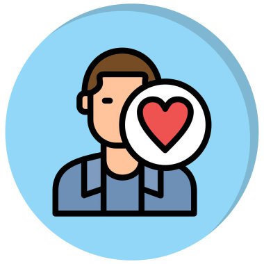 Adamım. Web simgesi basit illüstrasyon