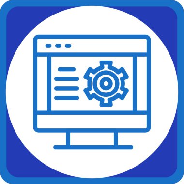 Web ayarı simgesi basit tasarım, vektör illüstrasyonu