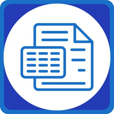 Belge modern simgesinin vektör illüstrasyonu