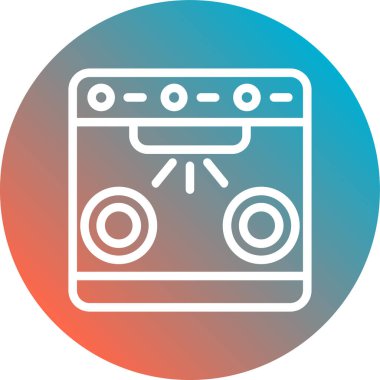 Çamaşır makinesi. Web simgesi basit illüstrasyon