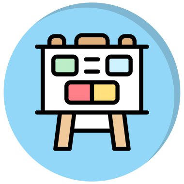 Reklam panosu. Web simgesi basit illüstrasyon