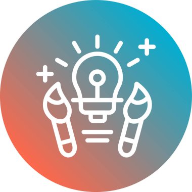 ampul vektör simgesi çizgi çember çizim çizimi doğrusal biçimi.