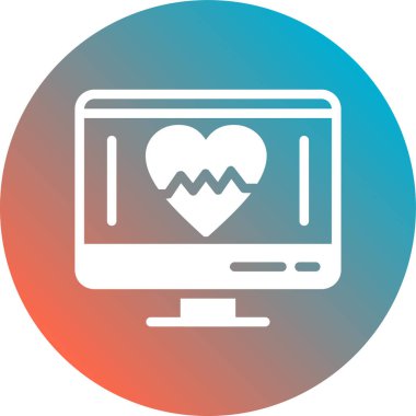 Kalp monitörü vektör simgesi