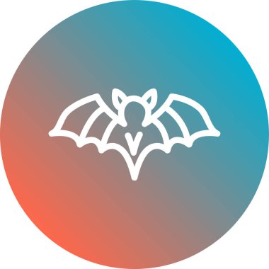 yarasa simgesi vektör illüstrasyonu