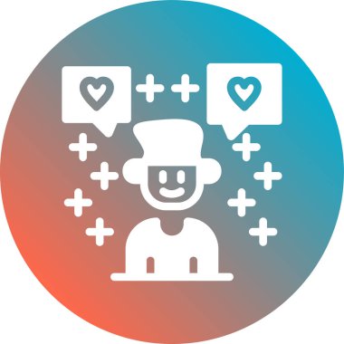 Bir adamın ikonunun vektör illüstrasyonu