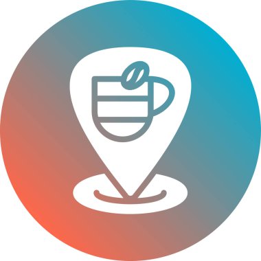 kahve ikonu vektör illüstrasyonu