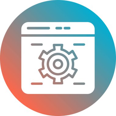 Web simgesi, basit vektör illüstrasyonu