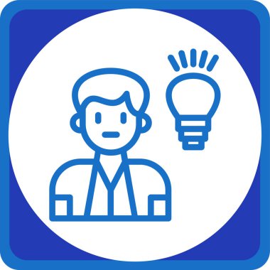 Bir fikrim var. Web simgesi basit illüstrasyon