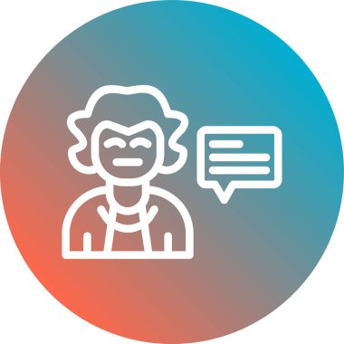 Konuşma baloncuklu bir yüzün vektör çizimi