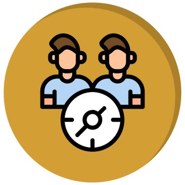 zaman yönetimi simgesi, vektör illüstrasyonu