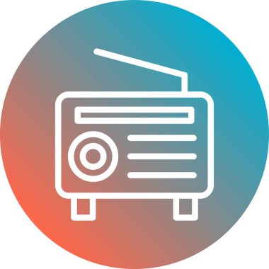 Radyo simgesinin vektör illüstrasyonu