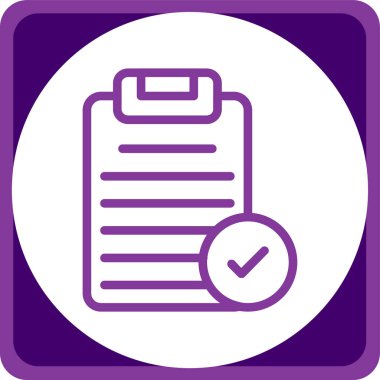 Kontrol listesi simgesi vektör illüstrasyonu