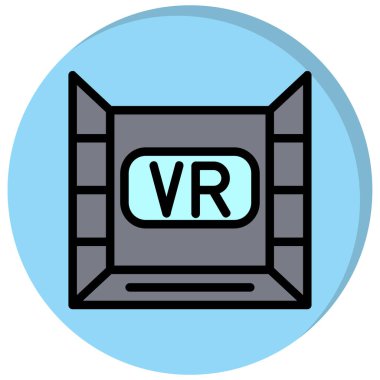 Sanal gerçeklik. Web simgesi basit illüstrasyon