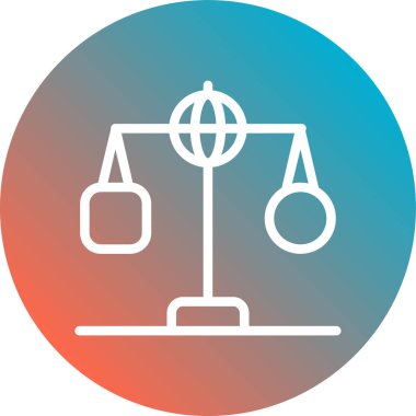 Adalet simgesinin vektör illüstrasyonu