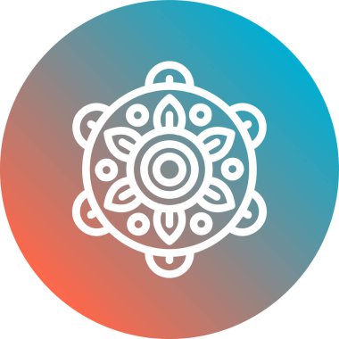 güzel mandala vektör simgesi