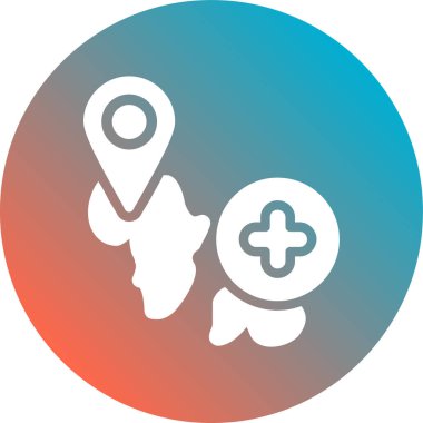 harita konumu vektör simgesi modern illüstrasyon tasarımı