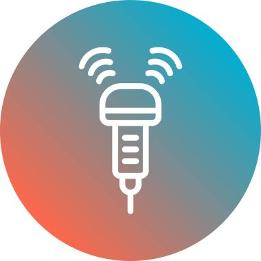 Mikrofon simgesinin vektör illüstrasyonu