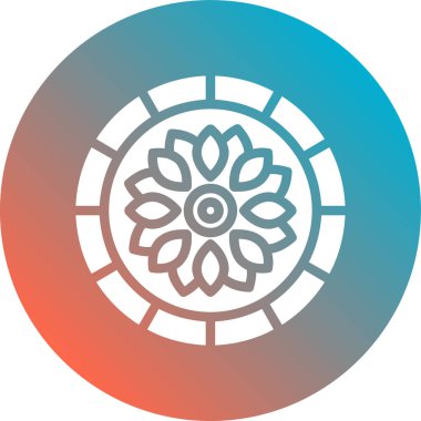 Bir çiçek simgesinin vektör illüstrasyonu