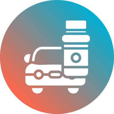 dağıtım kamyonu vektör simgesi tasarımı