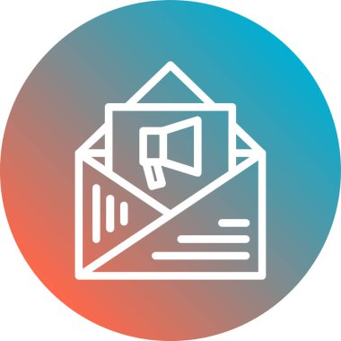 E- posta simgesi vektör illüstrasyonu