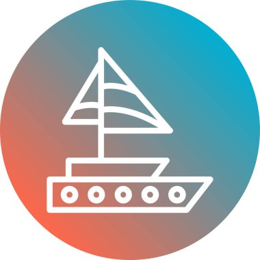 Yelkenli kutsal kişilerin resmi, vektör çizim