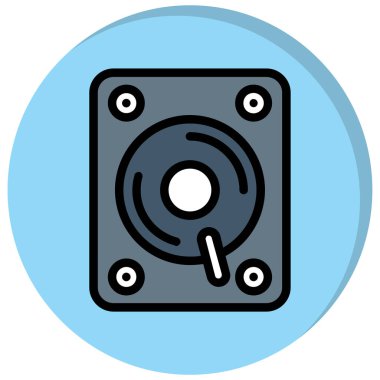 Konuşmacı. Web simgesi basit illüstrasyon