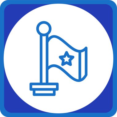 Bayrak. Web simgesi basit illüstrasyon