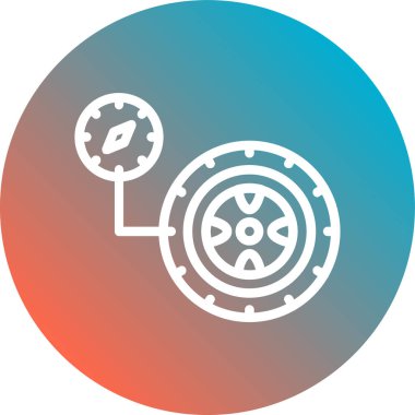 Teçhizat Web simgesi basit illüstrasyon