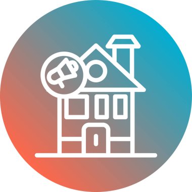 Ev simgesinin vektör illüstrasyonu