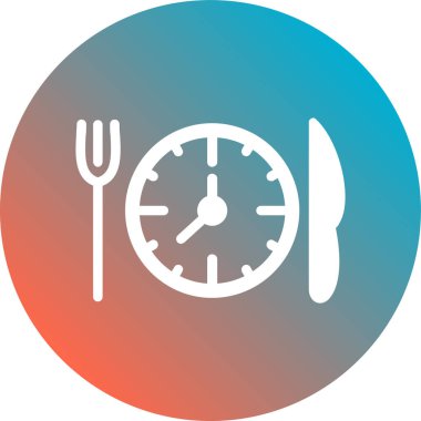 Saat simgesinin vektör illüstrasyonu