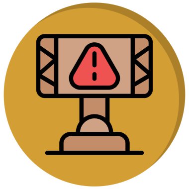 uyarı işareti simgesi, vektör illüstrasyonu