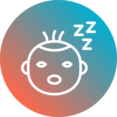 uyku maskesi simgesi, basit illüstrasyon