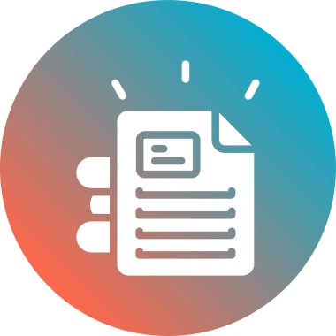 belge simgesi, vektör çizimi