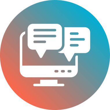 Moda Biçimli Sohbet Simgesi İzole Arkaplan